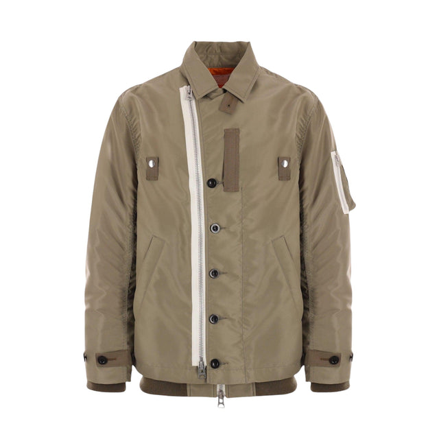 Nylon Twill Bomber Jacket-SACAI-JOHN JULIA