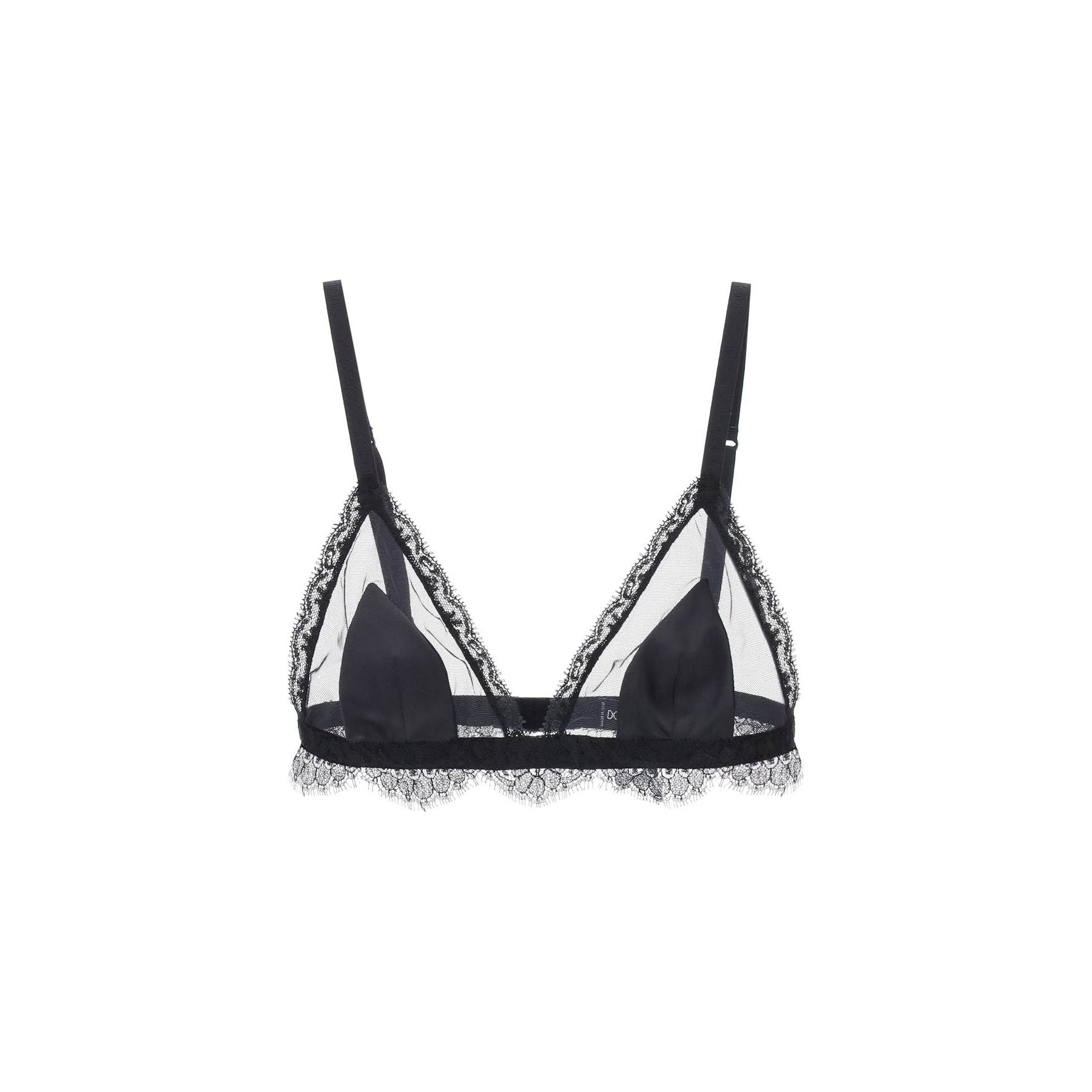 Silk Satin And Lace Triangle Bra