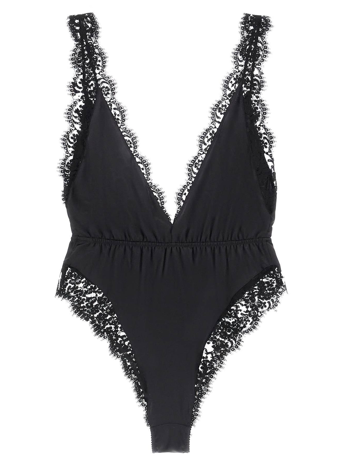 Lace Trim Silk Lingerie Set-Dolce & Gabbana-JOHN JULIA