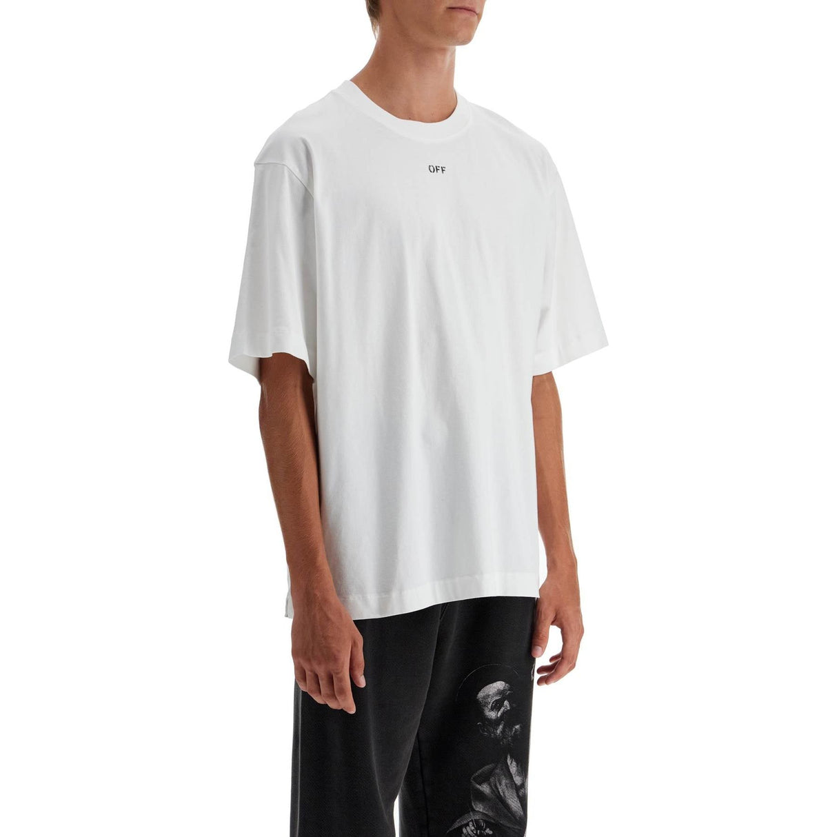 OFF-WHITE-Oversized Crewneck T-Shirt -JOHN JULIA.