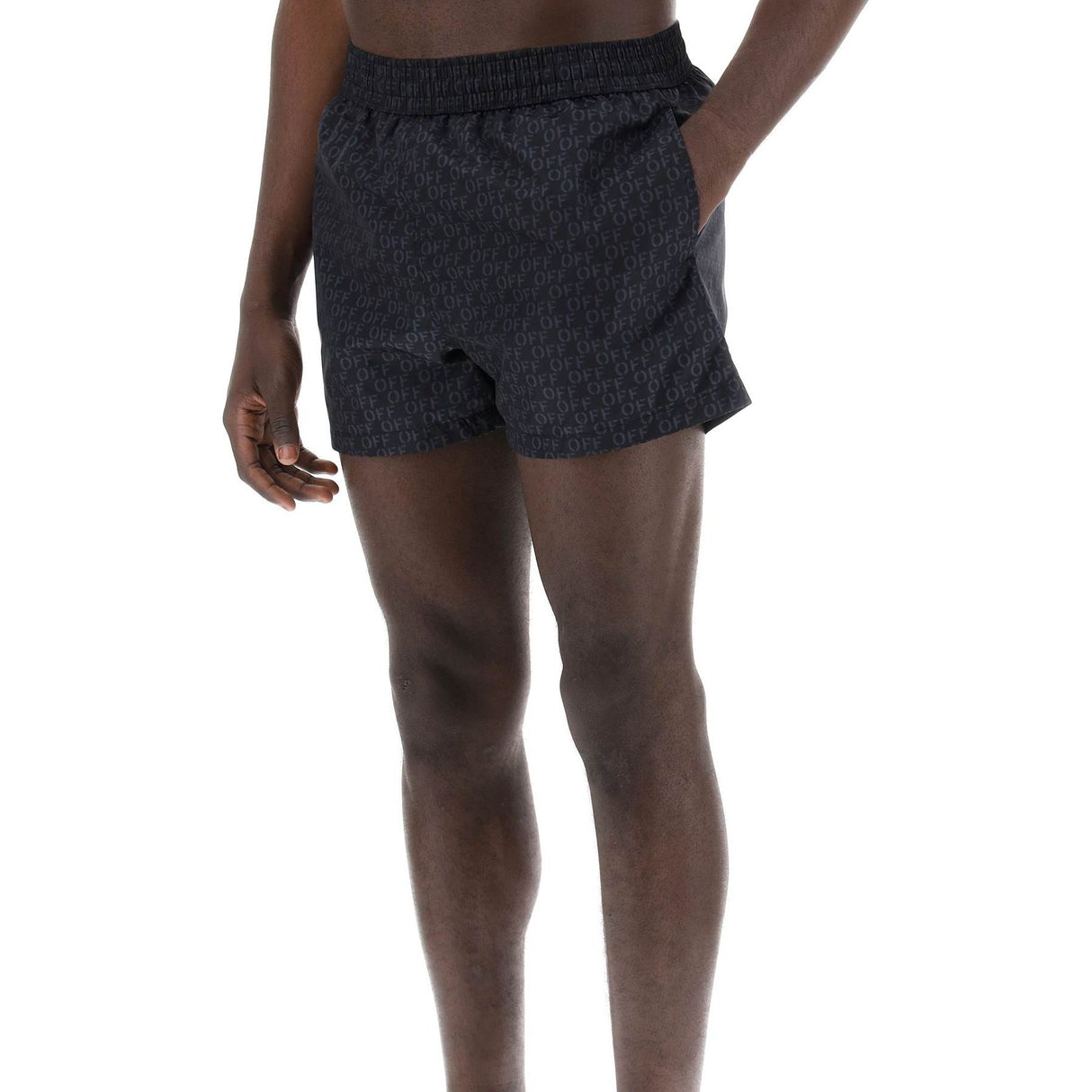 OFF Jacquard Nylon Poplin Shorts