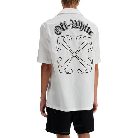 OFF-WHITE-Gothic Arrow Bowling Shirt -JOHN JULIA.