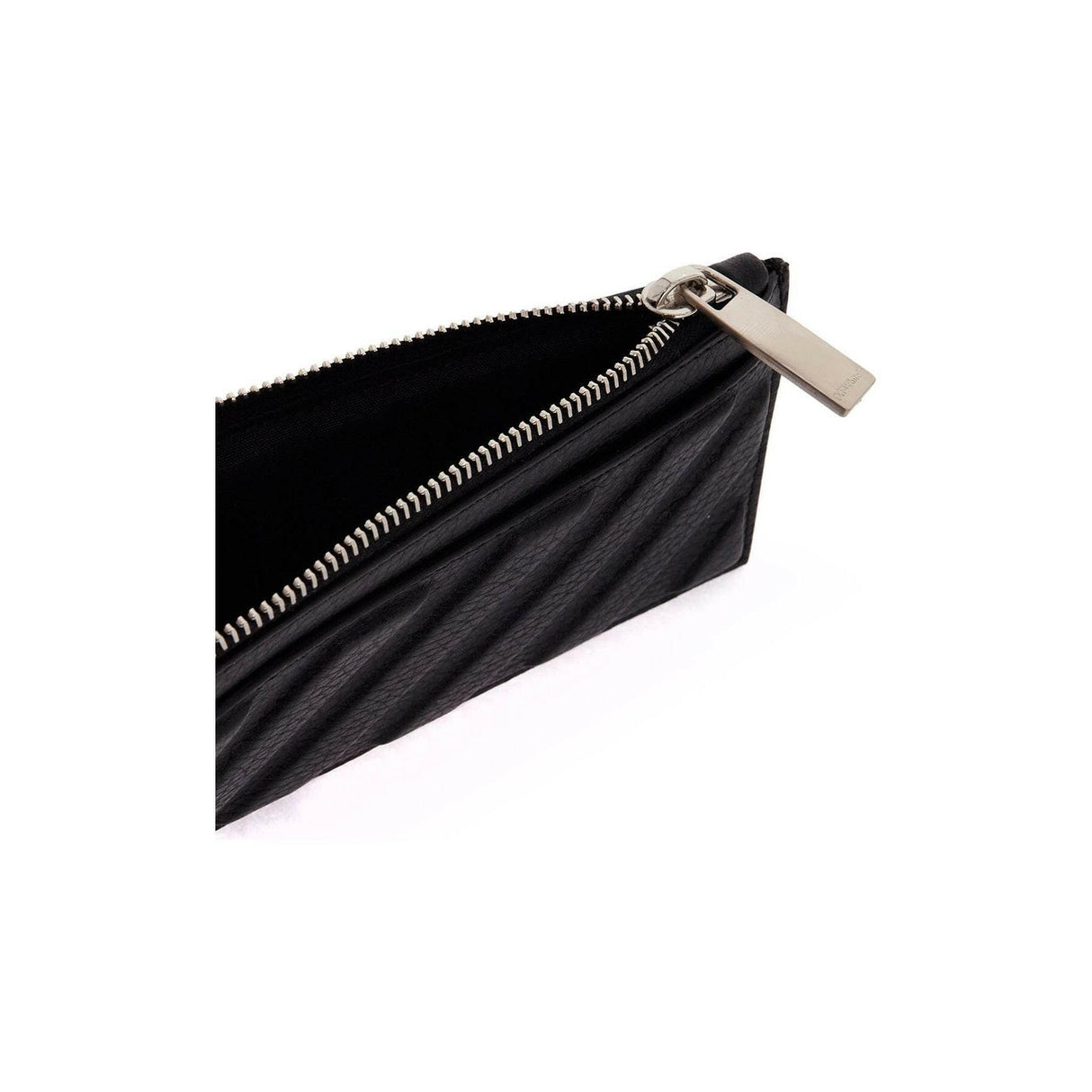 Leather Diag Card Zippered Holder.