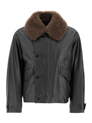 Leather Aviator Jacket For