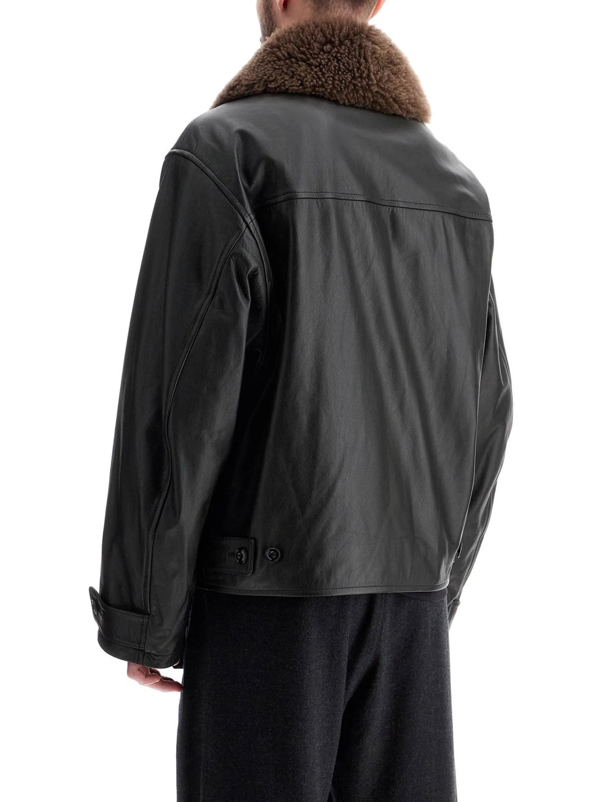 Leather Aviator Jacket For