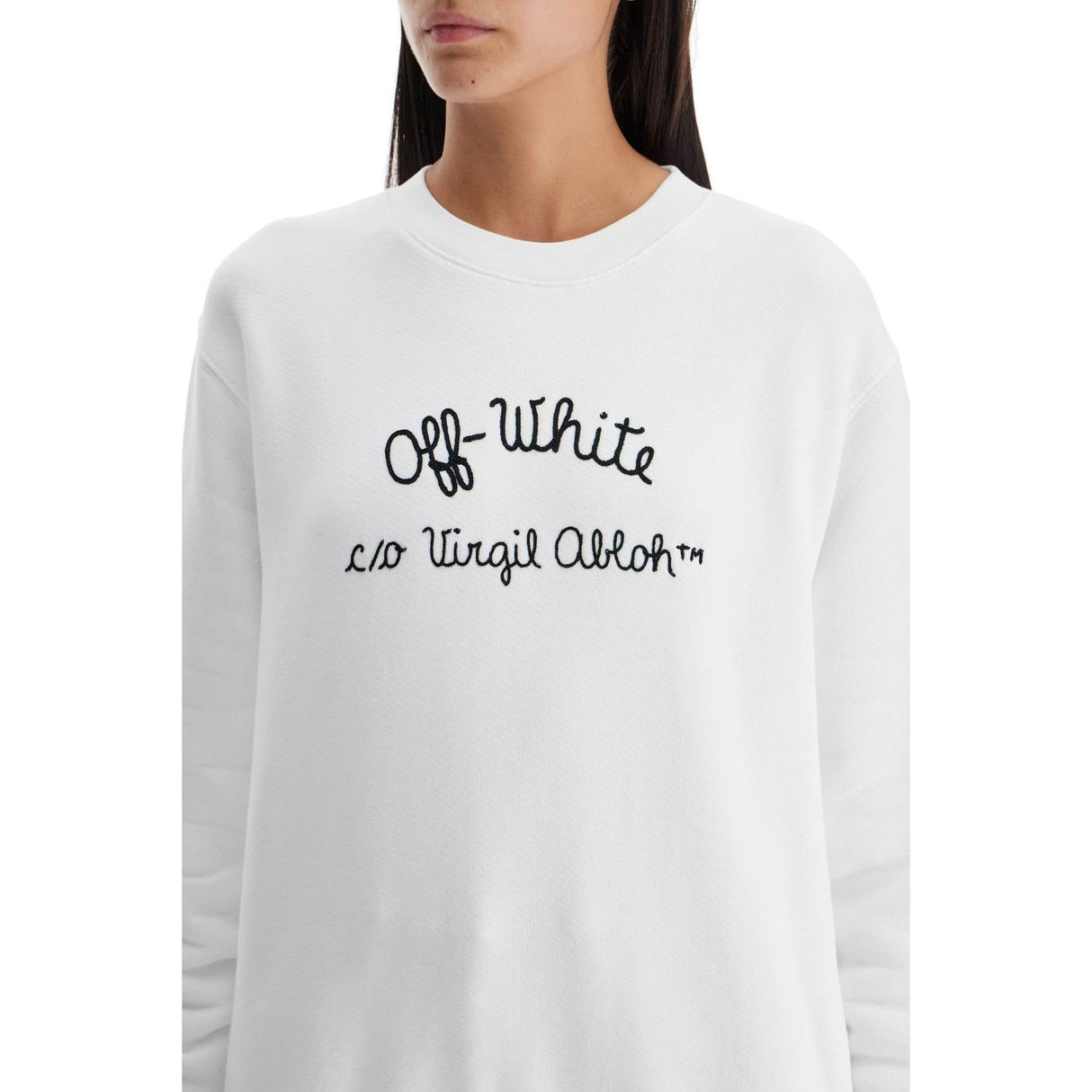 French Terry Cotton Crewneck Sweatshirt