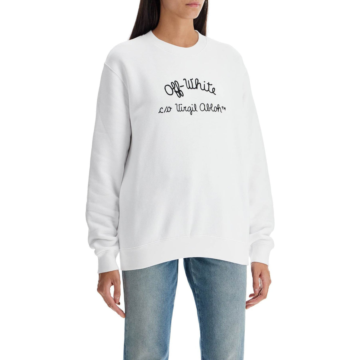 French Terry Cotton Crewneck Sweatshirt