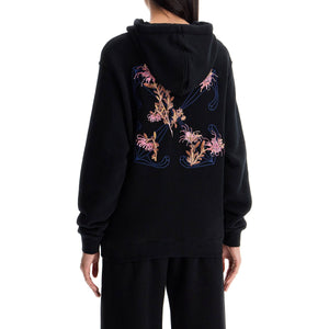 OFF-WHITE-"Pinkflower Arrow Hooded Sweat -JOHN JULIA.