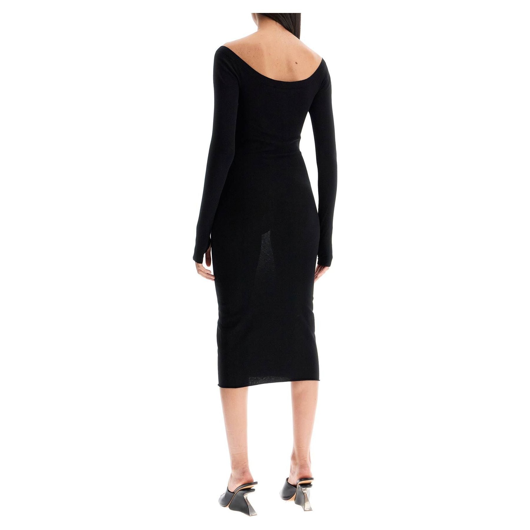 OFF-WHITE-Lightweight Knit Midi Dress -JOHN JULIA.