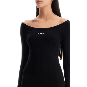 OFF-WHITE-Lightweight Knit Midi Dress -JOHN JULIA.