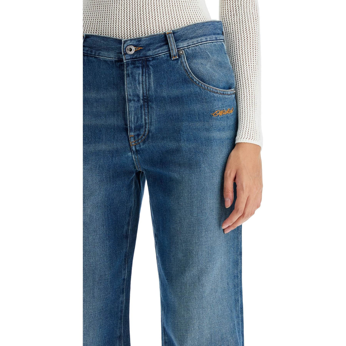 OFF-WHITE-Wide Leg Jeans -JOHN JULIA.