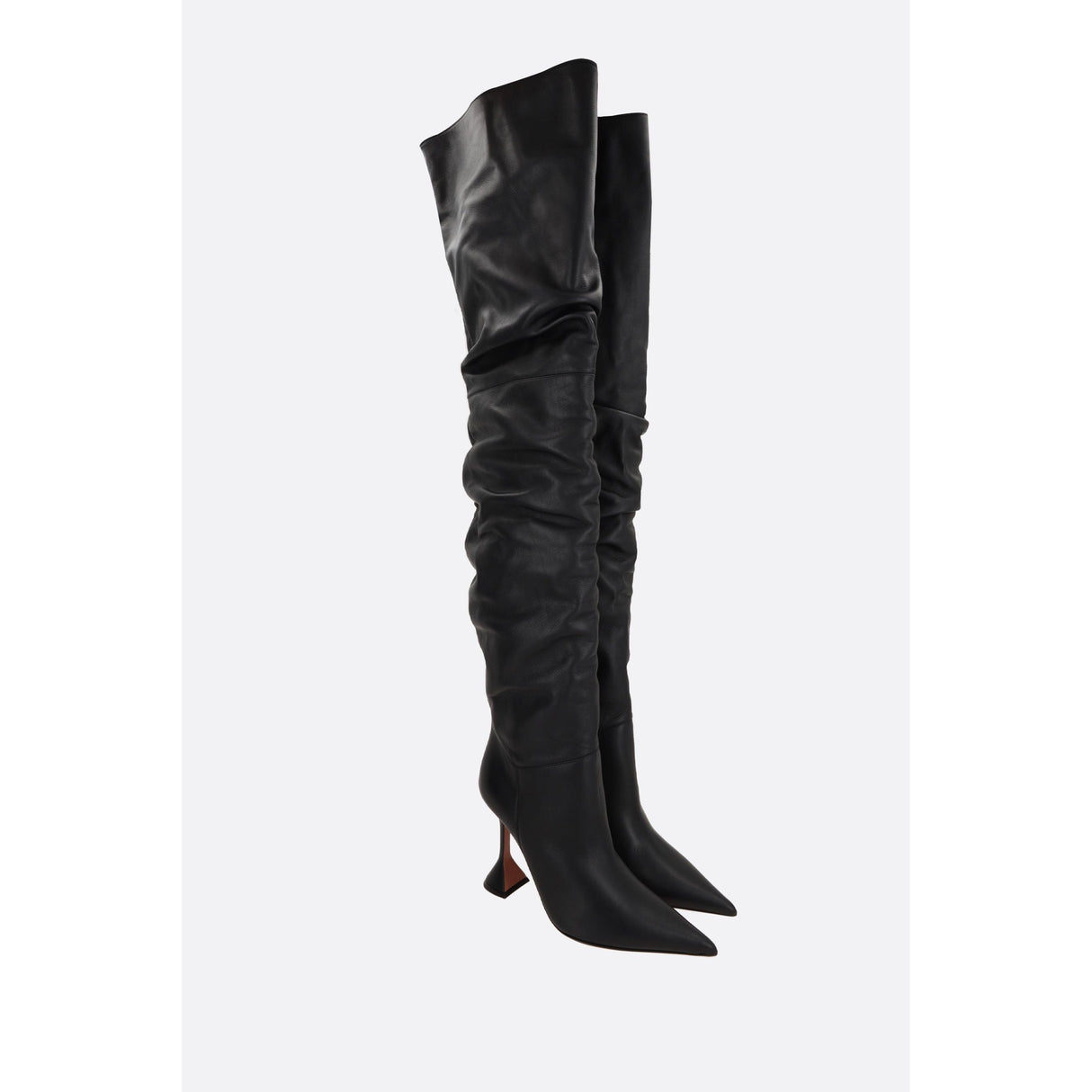 Olivia Thigh-High Nappa Leather Boots-AMINA MUADDI-JOHN JULIA