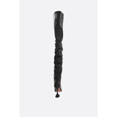 Olivia Thigh-High Nappa Leather Boots-AMINA MUADDI-JOHN JULIA