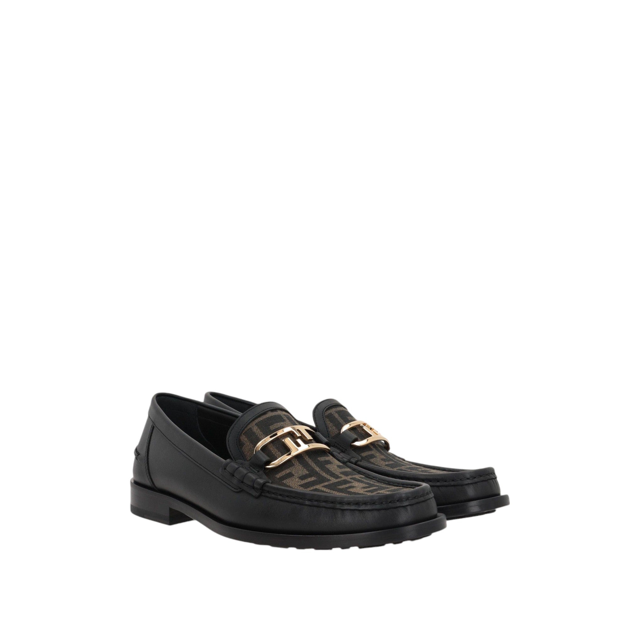 Olock Smooth Leather FF Loafers-FENDI-JOHN JULIA