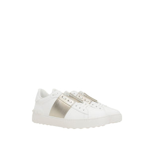 Open Smooth Leather Sneakers-VALENTINO GARAVANI-JOHN JULIA