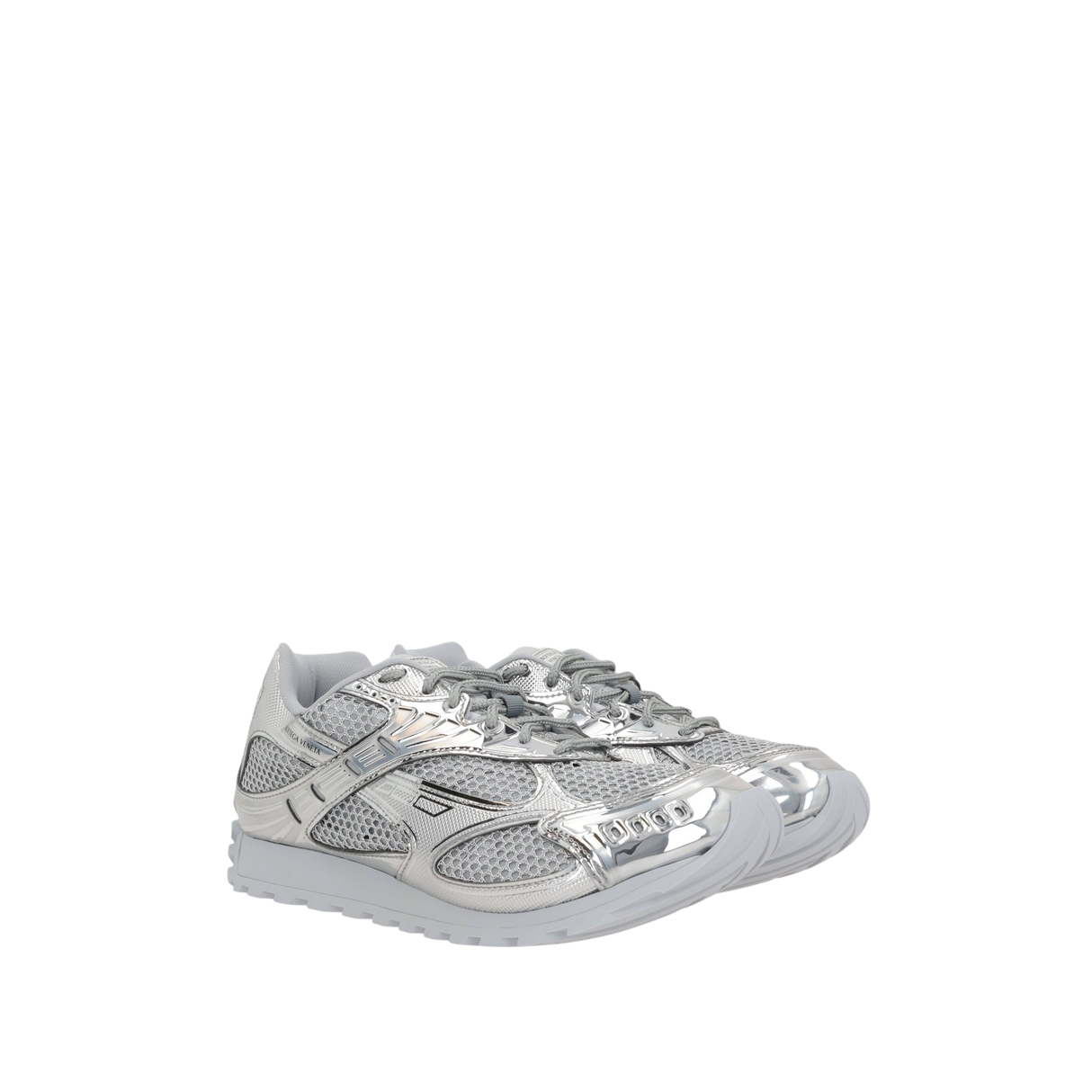 Orbit Mesh and Laminated Faux Leather Sneakers-BOTTEGA VENETA-JOHN JULIA