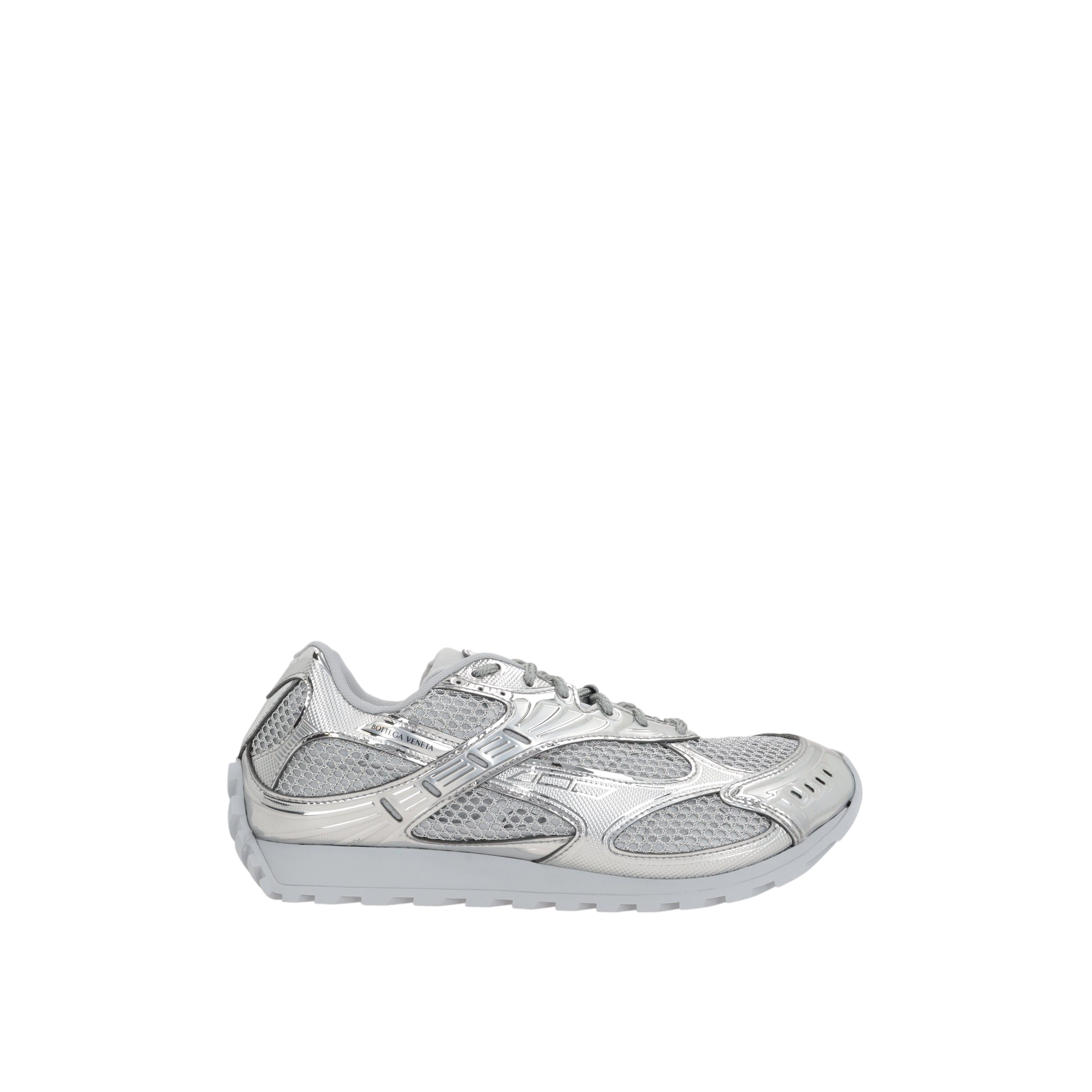 Orbit Mesh and Laminated Faux Leather Sneakers-BOTTEGA VENETA-JOHN JULIA