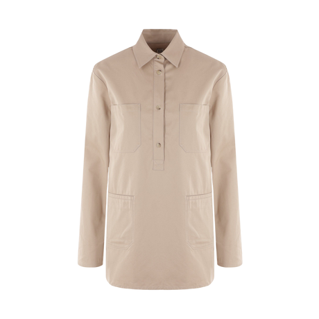 Organic Cotton Twill Shirt-TOTEME-JOHN JULIA