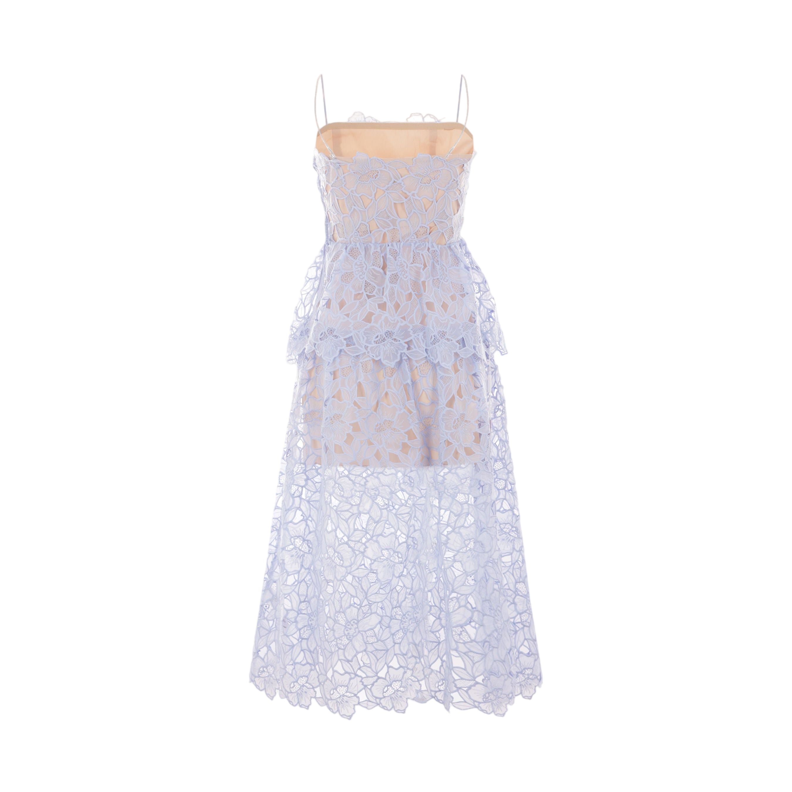 Organza Lace Midi Dress-SELF-PORTRAIT-JOHN JULIA