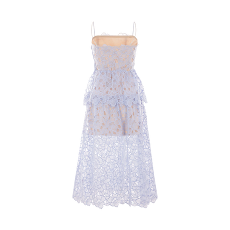 Organza Lace Midi Dress-SELF-PORTRAIT-JOHN JULIA