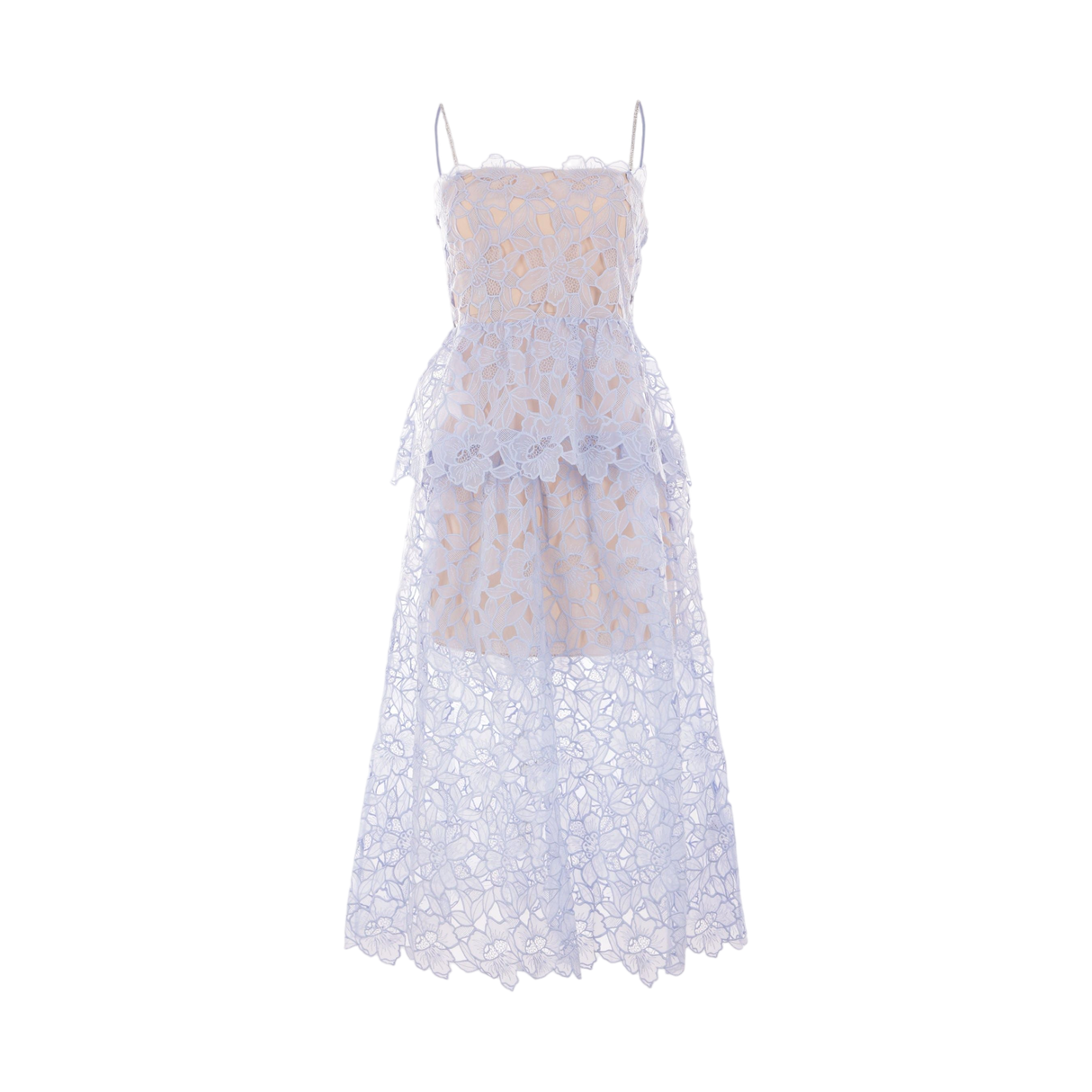 Organza Lace Midi Dress-SELF-PORTRAIT-JOHN JULIA