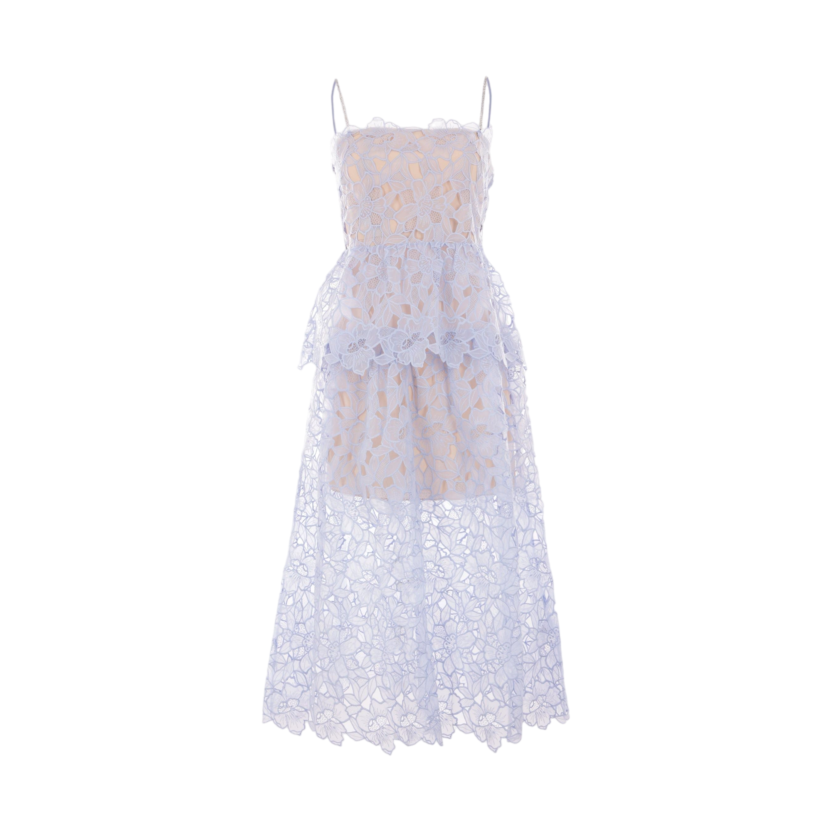 Organza Lace Midi Dress-SELF-PORTRAIT-JOHN JULIA