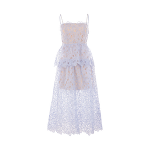 Organza Lace Midi Dress-SELF-PORTRAIT-JOHN JULIA