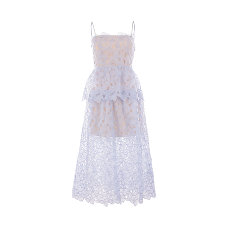 Organza Lace Midi Dress-SELF-PORTRAIT-JOHN JULIA