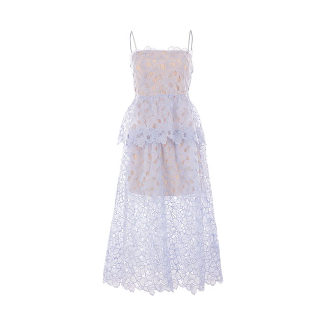 Organza Lace Midi Dress-SELF-PORTRAIT-JOHN JULIA