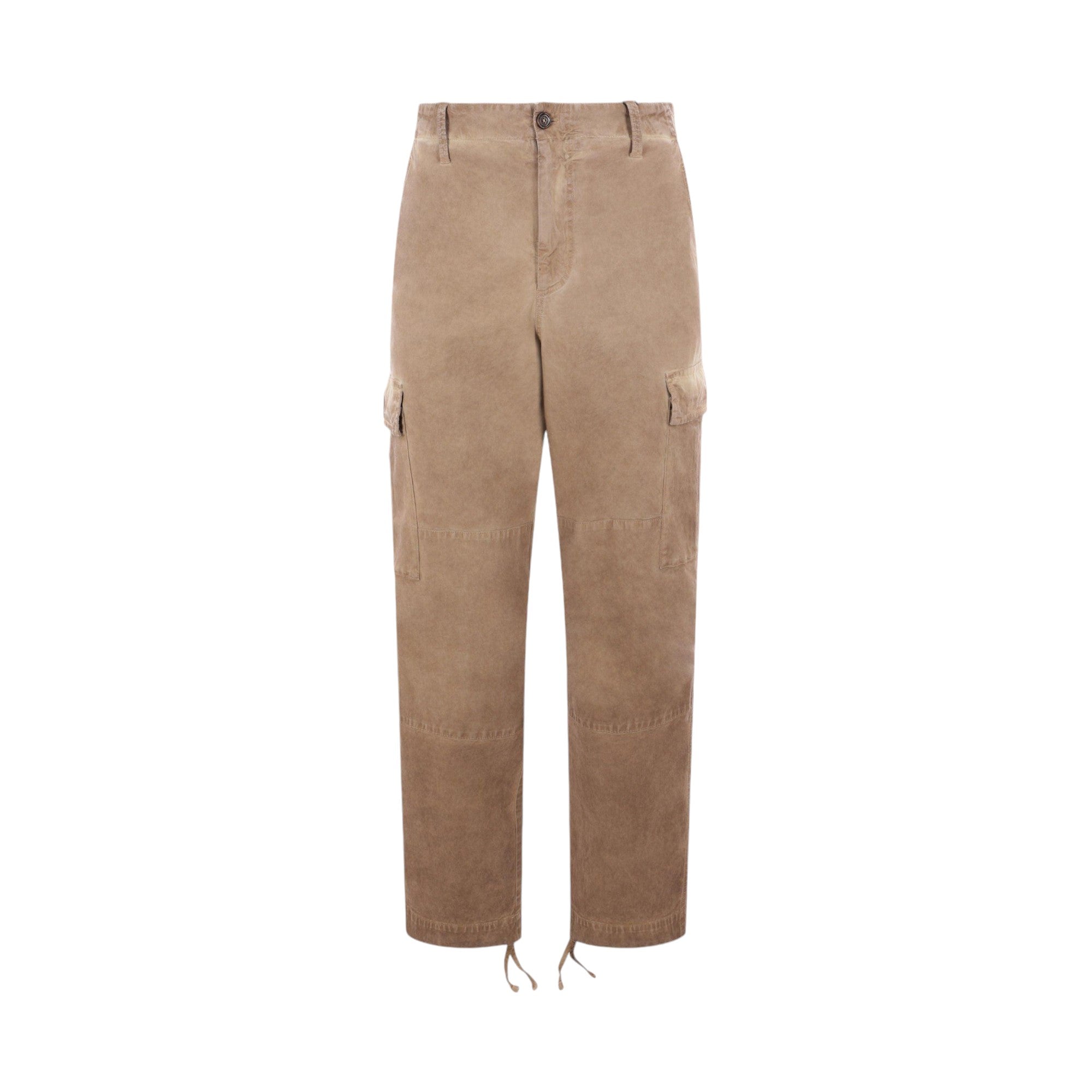 Overdyed Cotton Cargo Trousers-DOLCE & GABBANA-JOHN JULIA