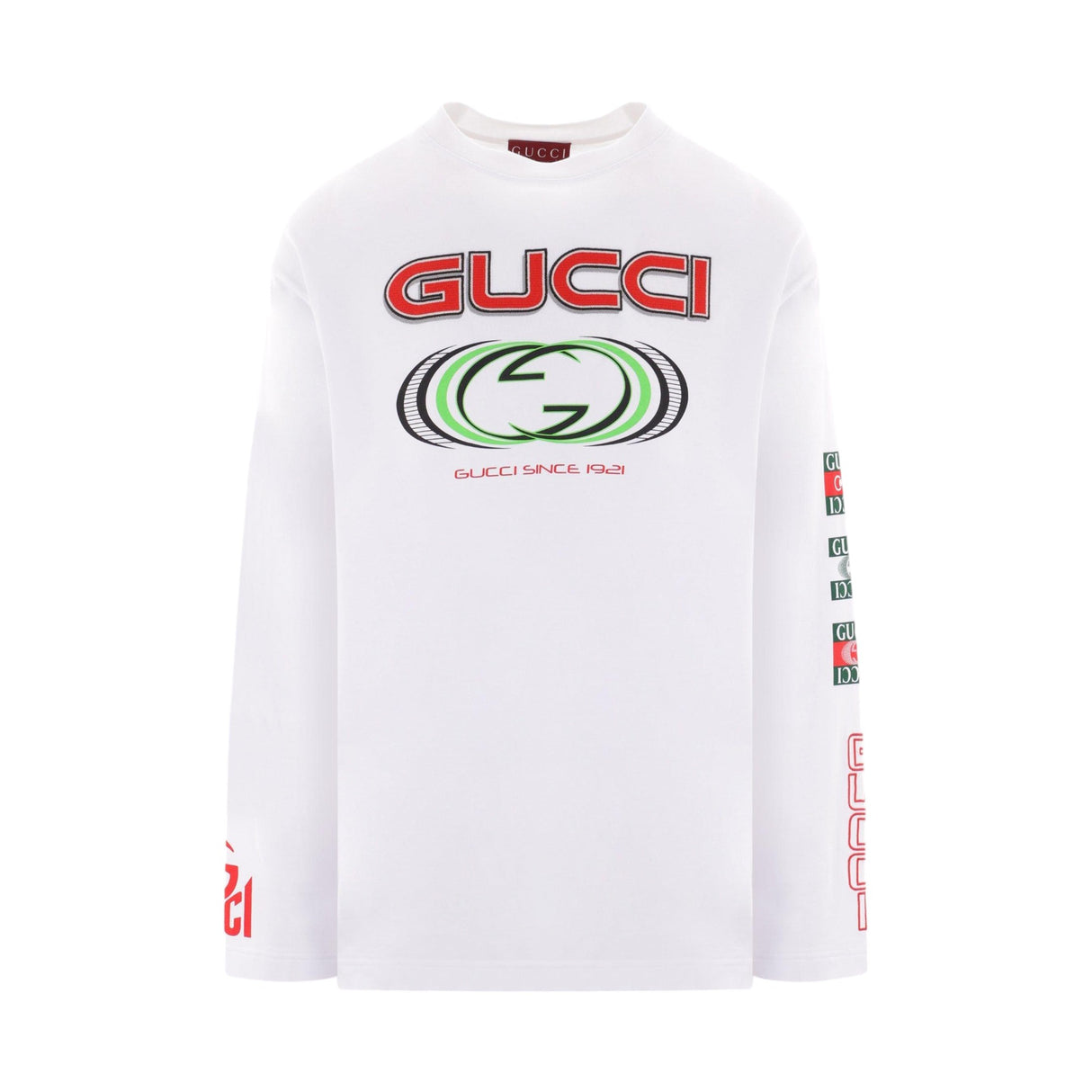 Oversize Cotton Long-sleeved T-shirt-GUCCI-JOHN JULIA