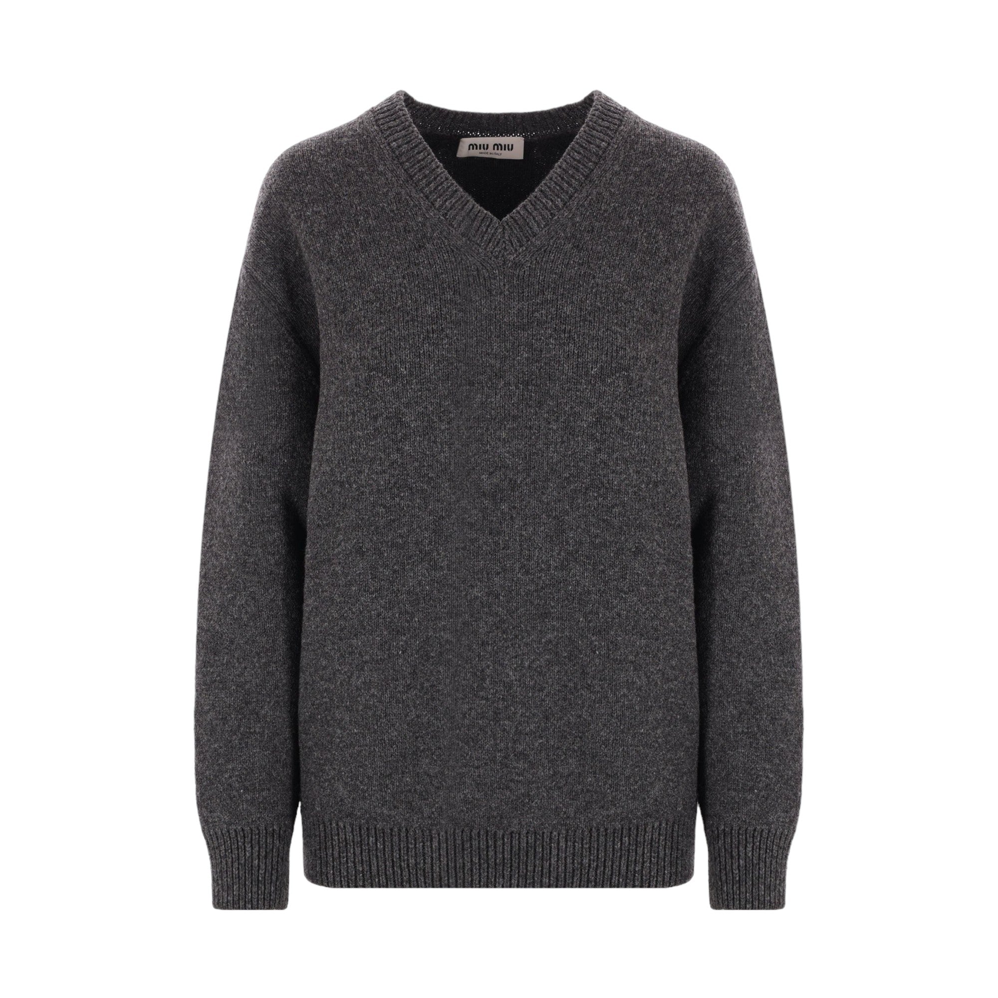 Oversize Shetland Wool Sweater-MIU MIU-JOHN JULIA