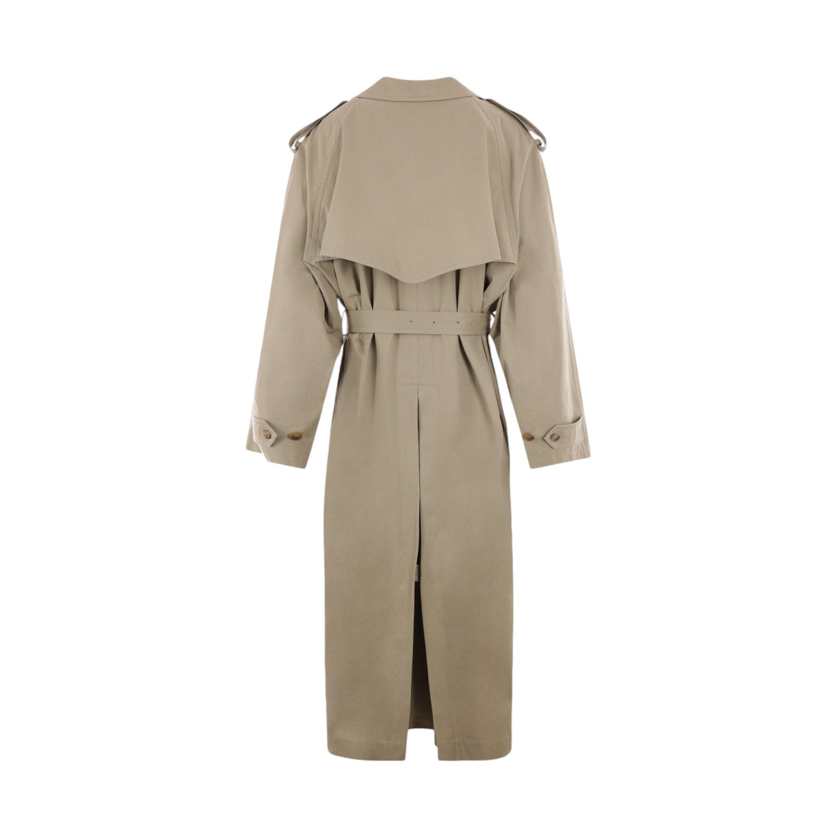 Oversized Cotton Drill Trench Coat-BALENCIAGA-JOHN JULIA