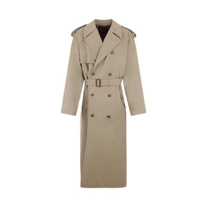 Oversized Cotton Drill Trench Coat-BALENCIAGA-JOHN JULIA