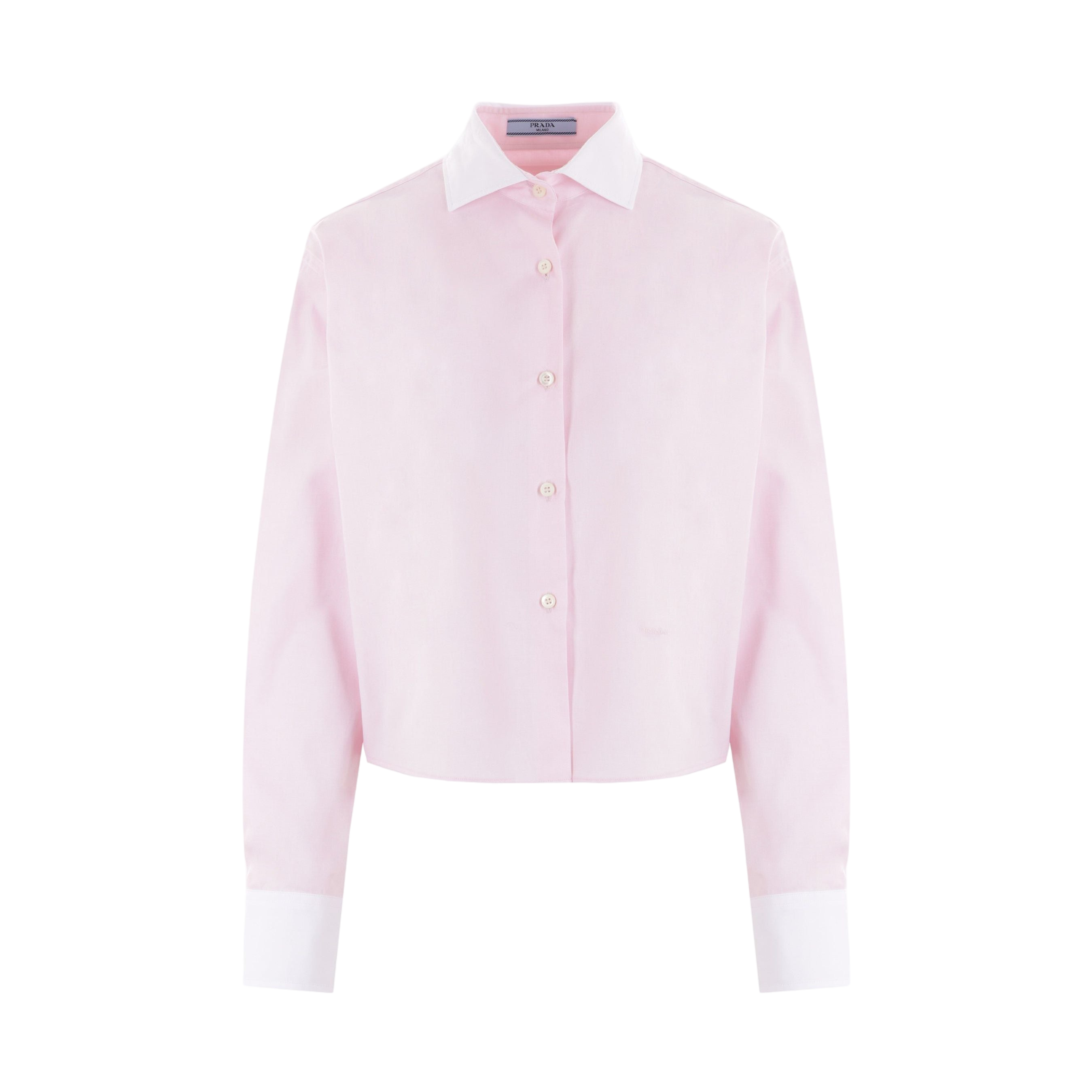 Oxford and Poplin Cropped Shirt-PRADA-JOHN JULIA