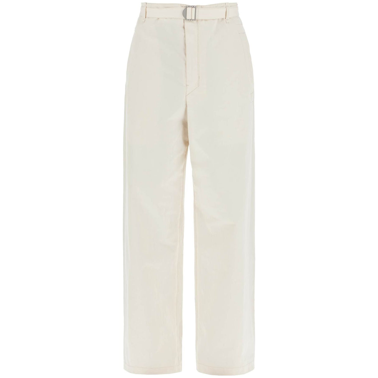 Pure Cotton Straight-Cut Pants Removable Belt