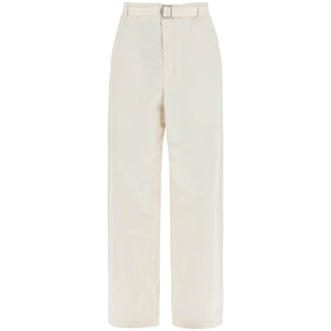 Pure Cotton Straight-Cut Pants Removable Belt