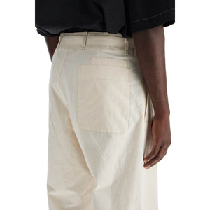 Pure Cotton Straight-Cut Pants Removable Belt