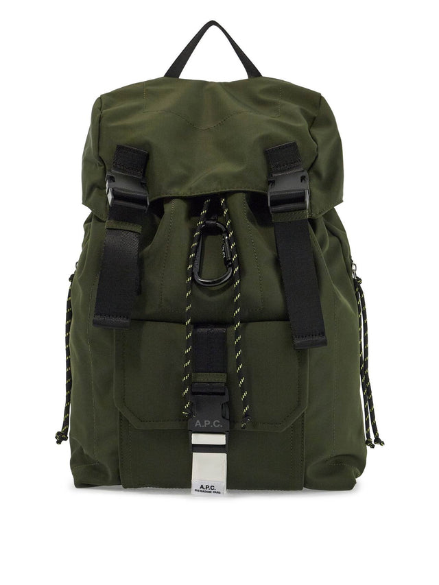 Trekking Geometric Canvas Backpack-A.P.C.-JOHN JULIA