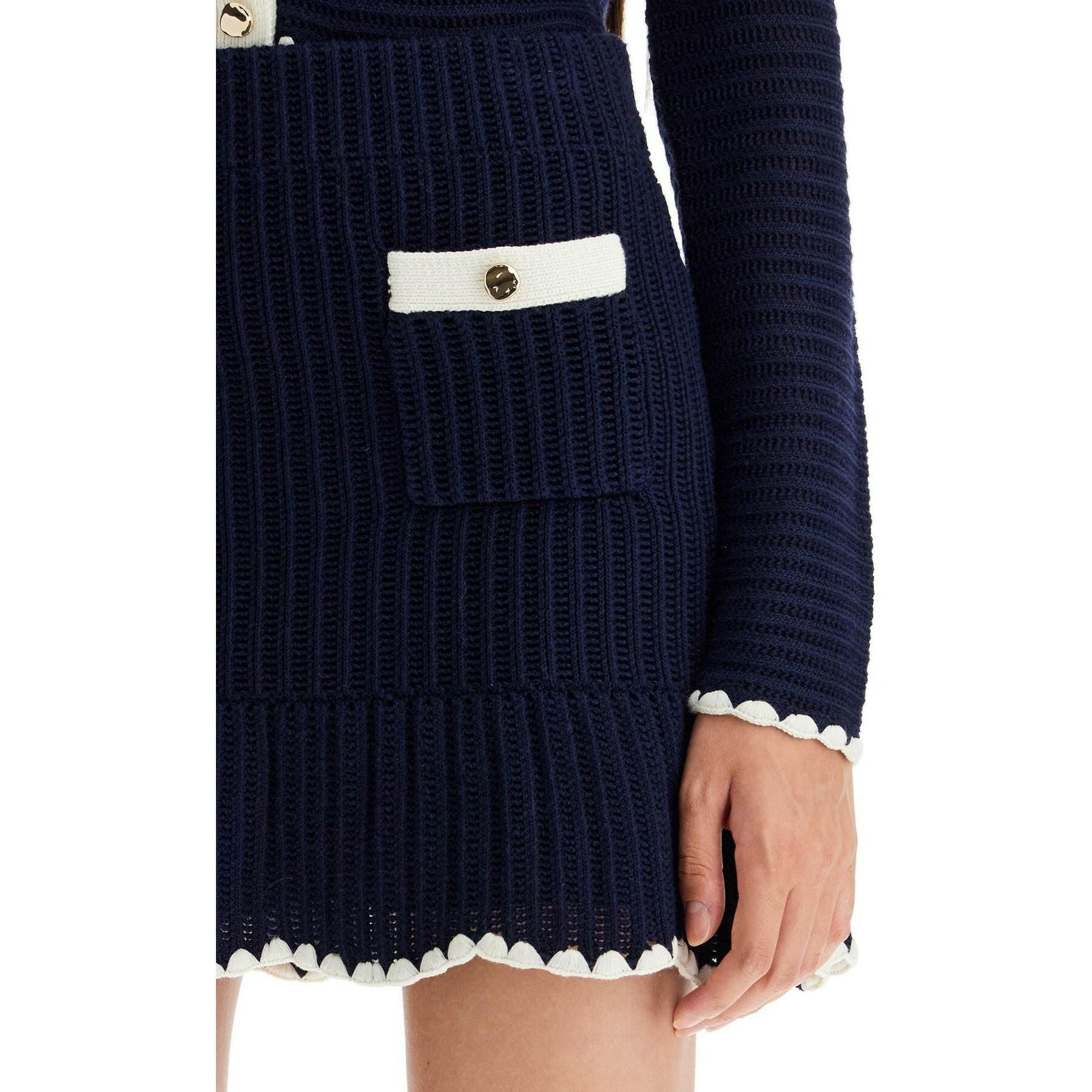Crochet Contrast Mini Skirt.