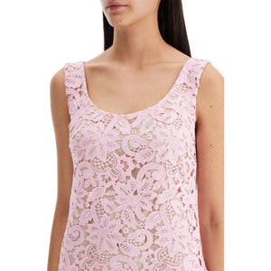 Sleeveless Floral Lace Mini Dress