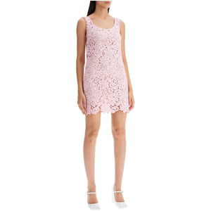 Sleeveless Floral Lace Mini Dress