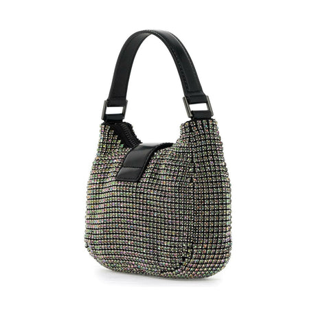 Rhinestone Chainmail Crescent Bag.