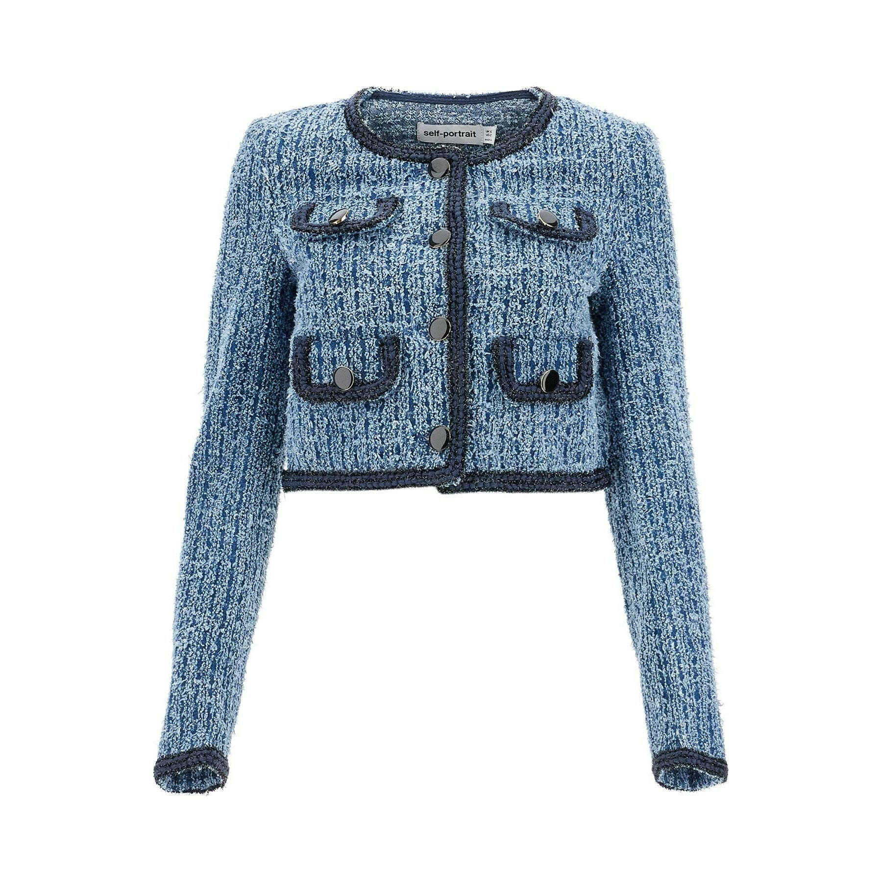 Textured Denim Jacket.