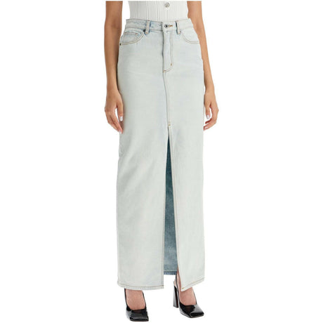 Maxi Denim Skirt In Seven.