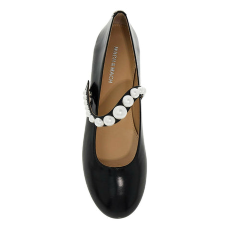 MACH & MACH-Siren Pearl Embellished Ballet Flats-JOHN JULIA