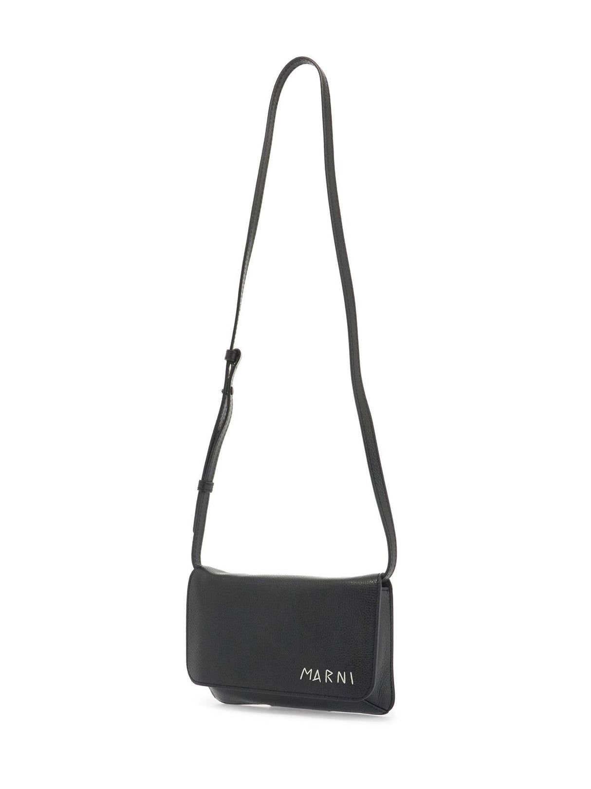 Flap Trunk Leather Shoulder Bag-Marni-JOHN JULIA