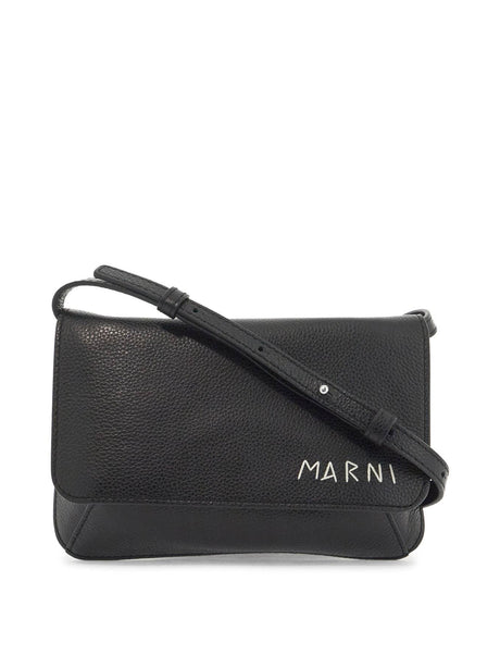 Flap Trunk Leather Shoulder Bag-Marni-JOHN JULIA