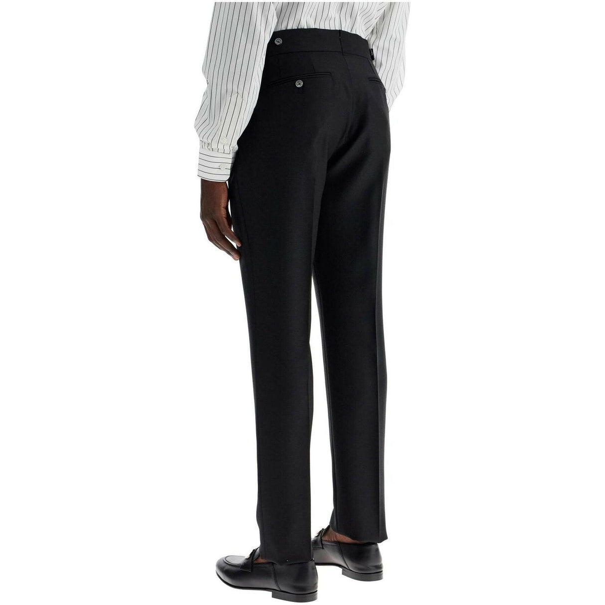 Tailored Wool And Mohair Trousers.