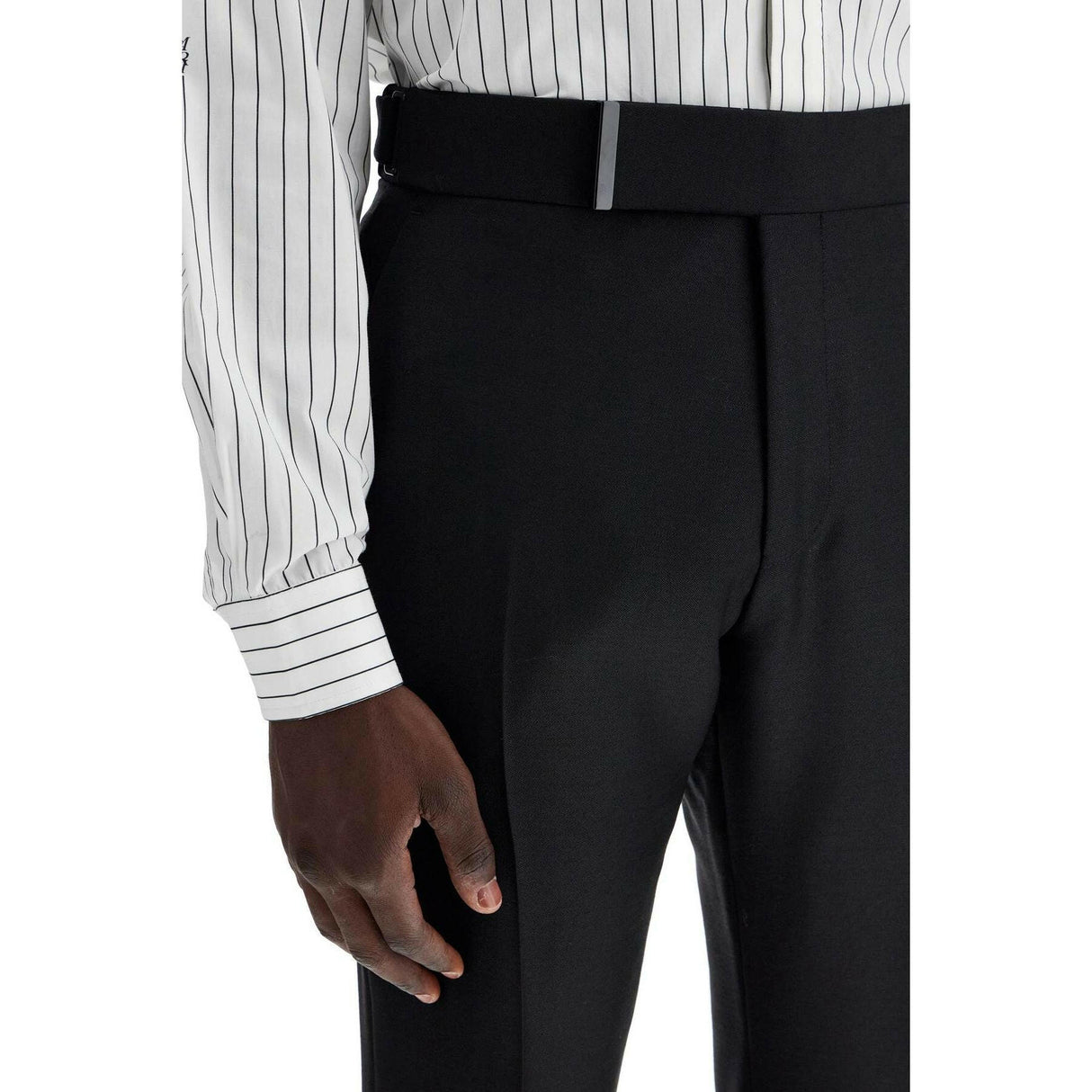 Tailored Wool And Mohair Trousers.